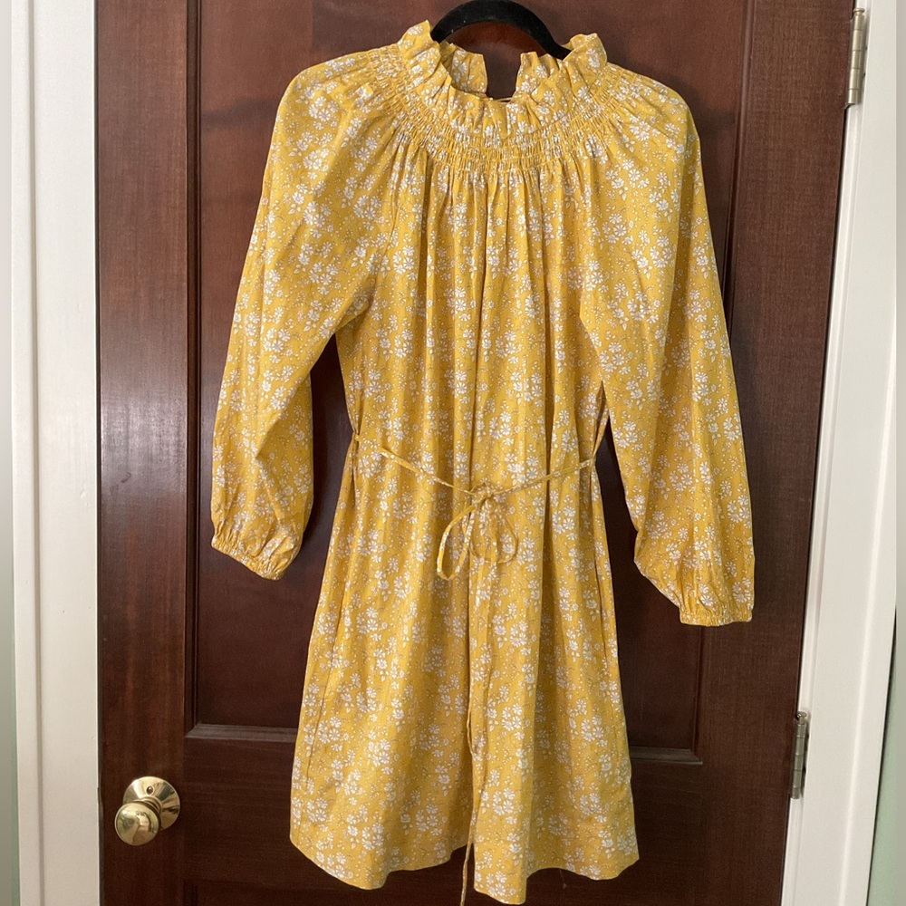 J. Crew liberty of London yellow floral dress